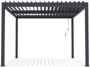 Pergola bioclimatica in alluminio "Windsor" - 3 x 4 m - Antracite