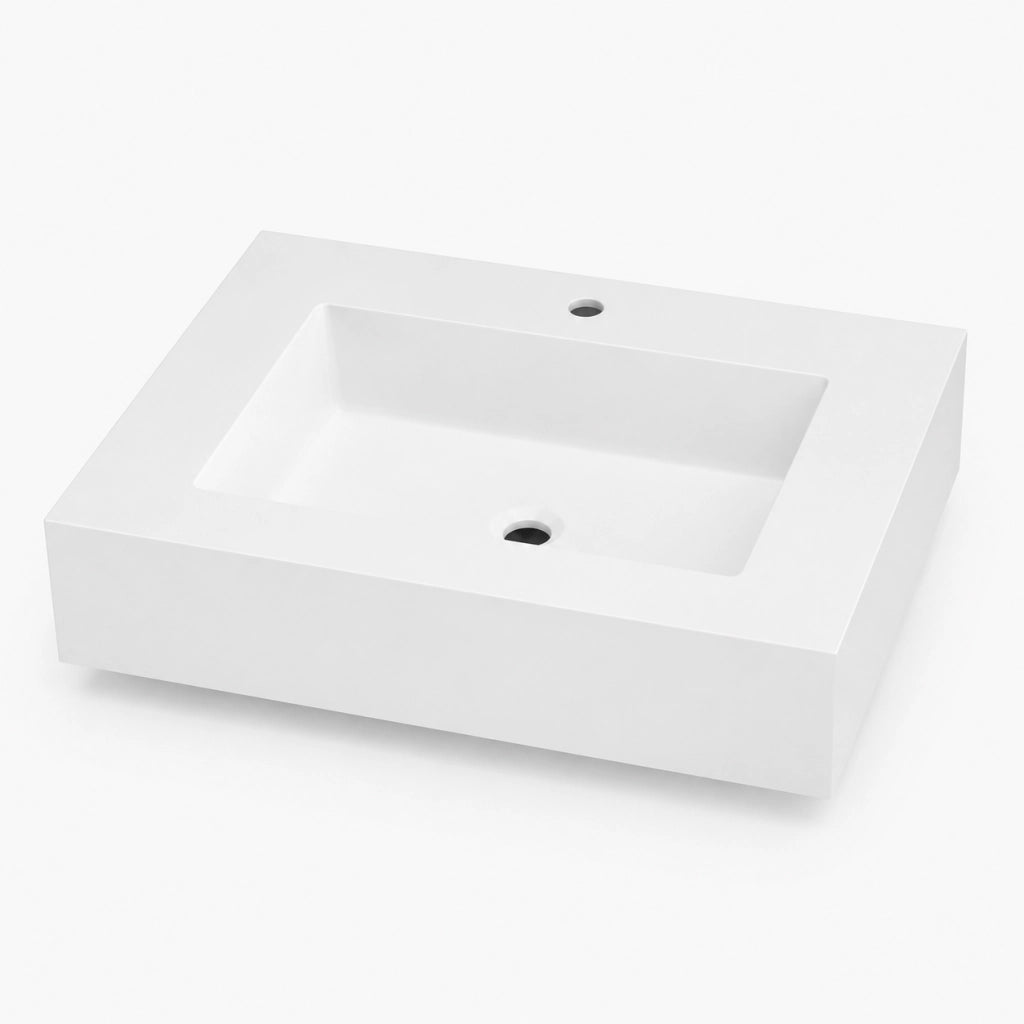 Top lavabo sospeso serie dustin in mineral marmo bianco antracite finitura liscia *** misure 90x46x15 cm, tinta bianc...