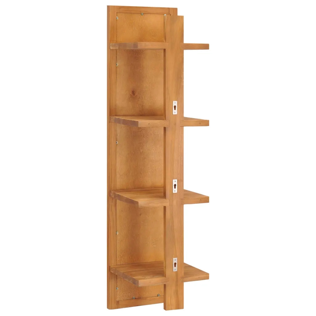 Specchio da Parete | Specchio decorativo con Mensole 30x30x120 cm in Massello di Teak