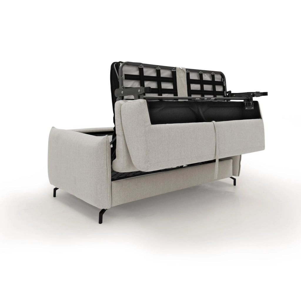 Scarlet Divano letto in tessuto misto cotone impermeabile T19 215 cm (mat.160x197) panna