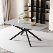 Tavolo da pranzo allungabile in MDF nero e grigio