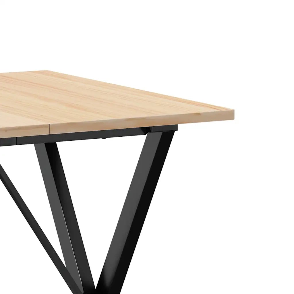 Tavolo da Pranzo Telaio a X 70x70x75 cm Legno Pino e Acciaio 3282693