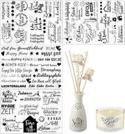 Sticker trasferibili per rubare spesse 4 pezzi - per mobili Keraflott Raysin legno vetro - decorazione DIY con rubon sticker trasferibili .