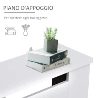 Copritermosifone Moderno a Griglia in MDF per Casa e Ufficio, 78x82x19 cm, Bianco