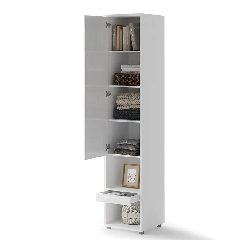 Lenart mobile BC 07 colonna verticale camera da letto cm46x45x217h biaco opaco