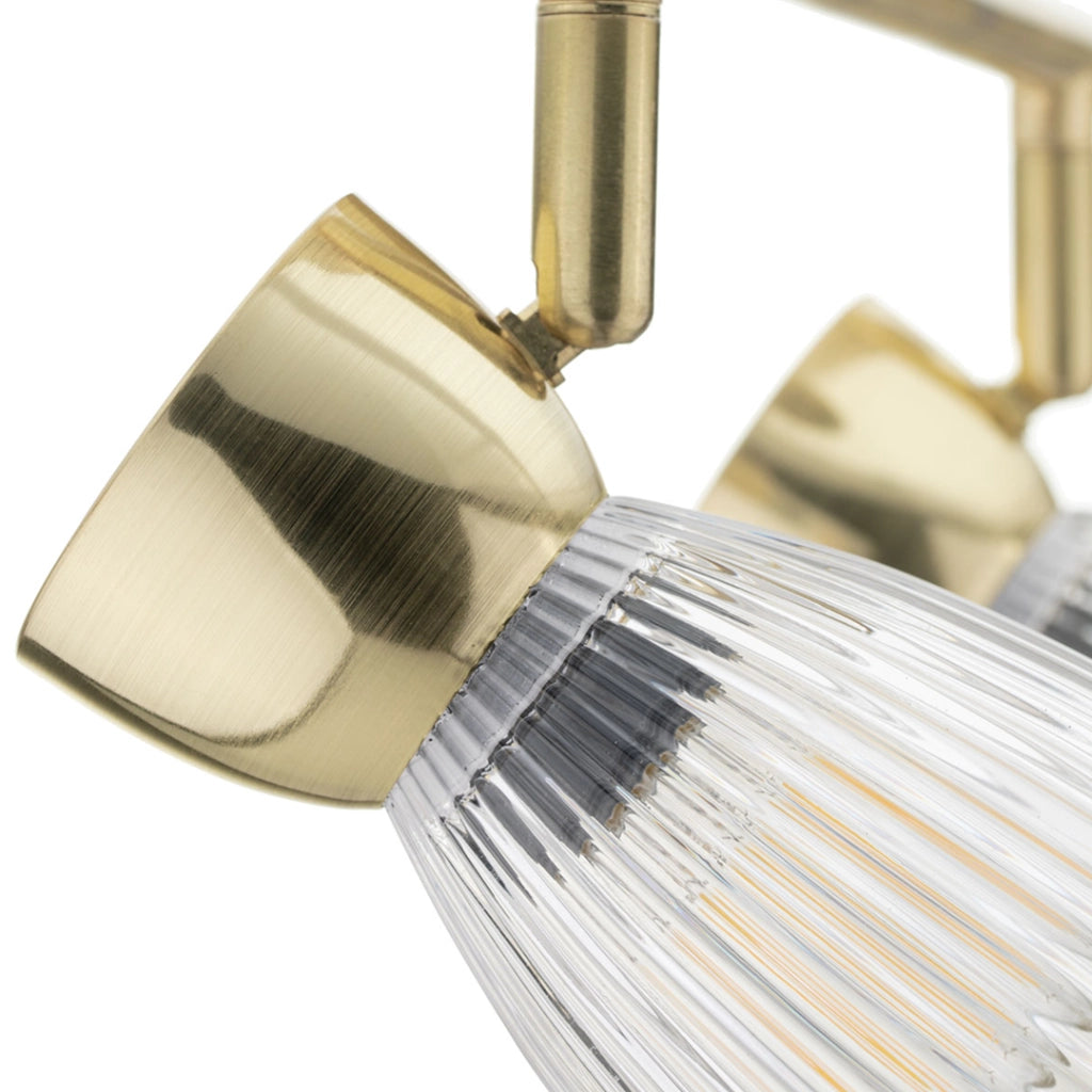 Plafoniera Milagro BEST oro satinato 2 luci vetro E14 40W