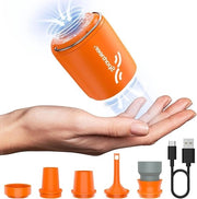 Mini pompa elettrica portatile con batteria da 1600 mAh - pompa per materassi a aria e sacchi a pelo