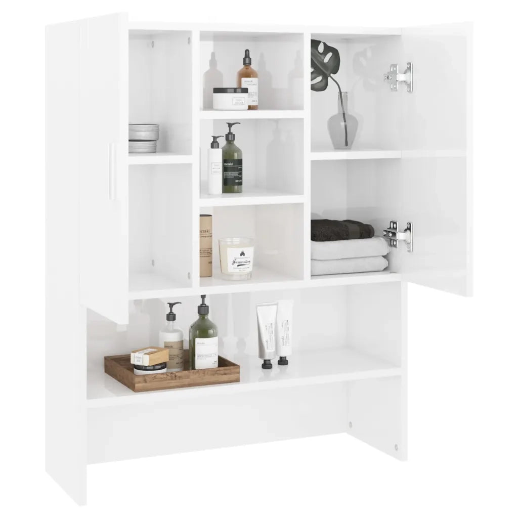 Mobile per Lavatrice Bianco Lucido 70,5x25,5x90 cm 808392
