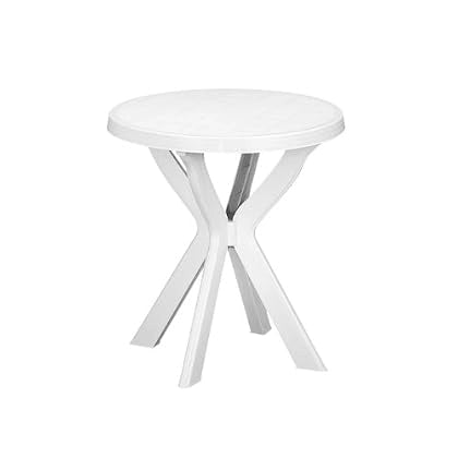 Pengo 1752700 Tavolo Tondo Don in Resina Bianco, Cm 70 x 72 H