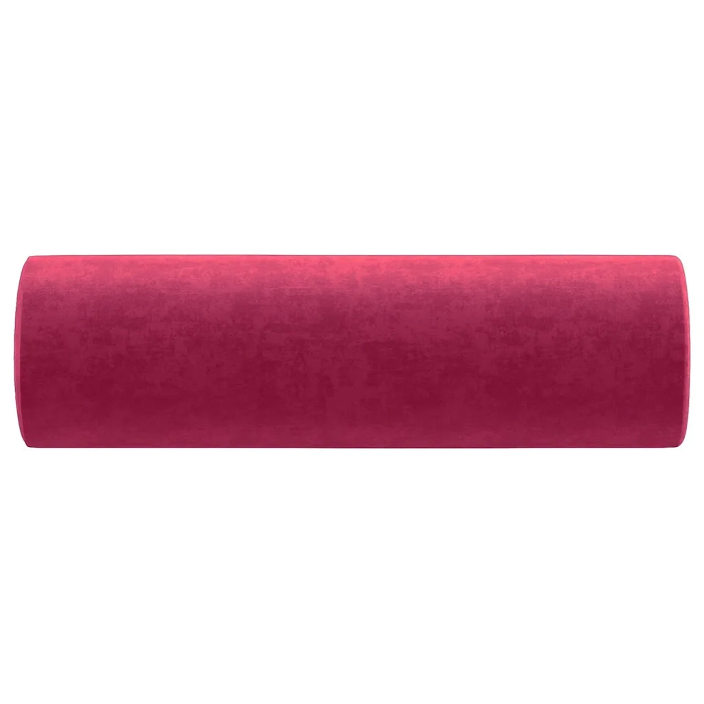Cuscini Decorativi 2 pz Rosso Vino Ã˜15x50 cm in Velluto