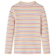 Maglietta da Bambina Maniche Lunghe a Lupetto Ecru 128cod mxl 132013