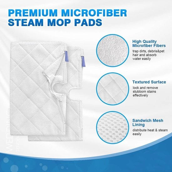 Adatto per stoommop S3901 S3500 set di tovaglietti microfibra sostitutivi accessori per mop 6 pezzi