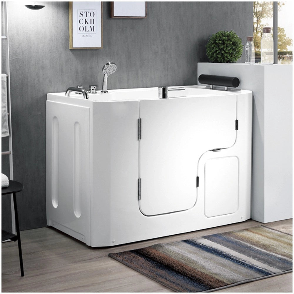 Vasca da bagno per anziani 130x90 porta con apertura esterna a sinistra