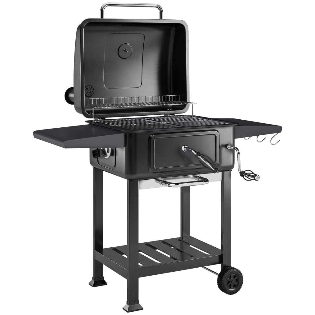 Barbecue a carbone con termometro e coperchio ¨C zephmum ¨C Griglia in acciaio
