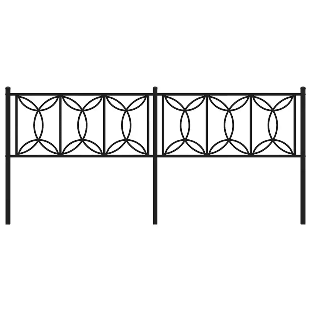 Testiera di Ricambio in Metallo Nero 200 cm 376166