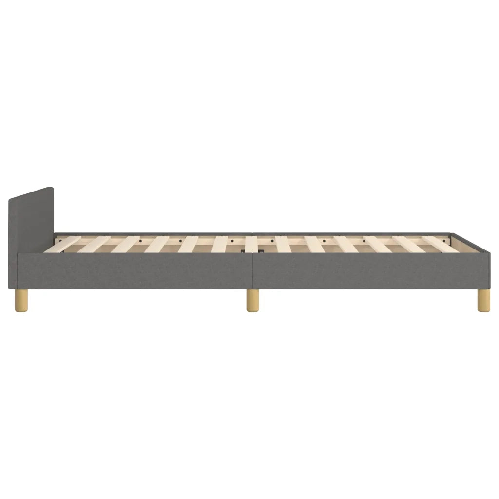 Giroletto senza Materasso Grigio Scuro 90x190 cm Tessuto