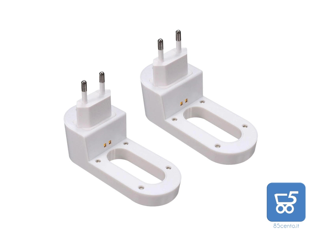 2 lampade luce notturna a Led sensore crepuscolare luce bianca calda 100-240V 0.7W spina italiana per camera da letto corridoio armadio