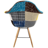 Marvin Poltrona Patchwork Relax Sedia Colorata Design In Tessuto Con Struttura Legno Di Faggio Schienale Braccioli Imbot