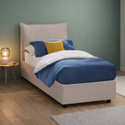 Adet, Letto Singolo Contenitore Made in Italy, Grigio Tortora