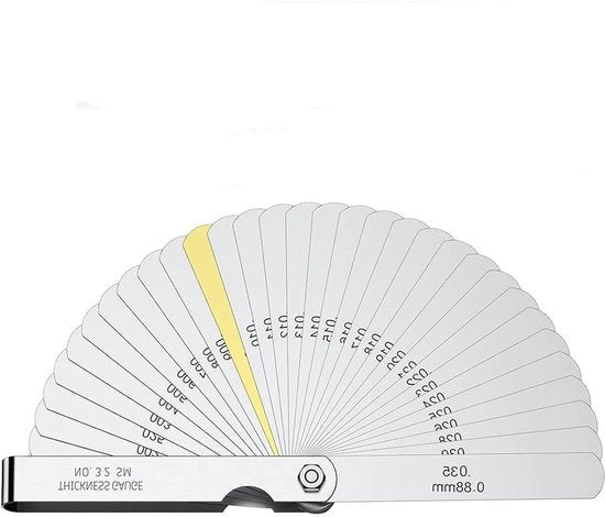 Kit di misurazione per verniciature in acciaio inossidabile con scala metrica e inglese, 32 pezzi - Strumento con marcatura doppia