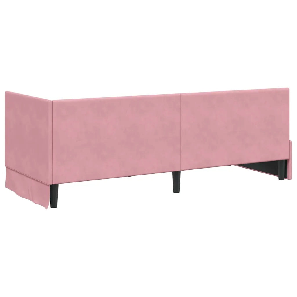 Struttura Letto Angolare con Materasso 2 pz-Giroletto con materasso Grigio Velluto 292520