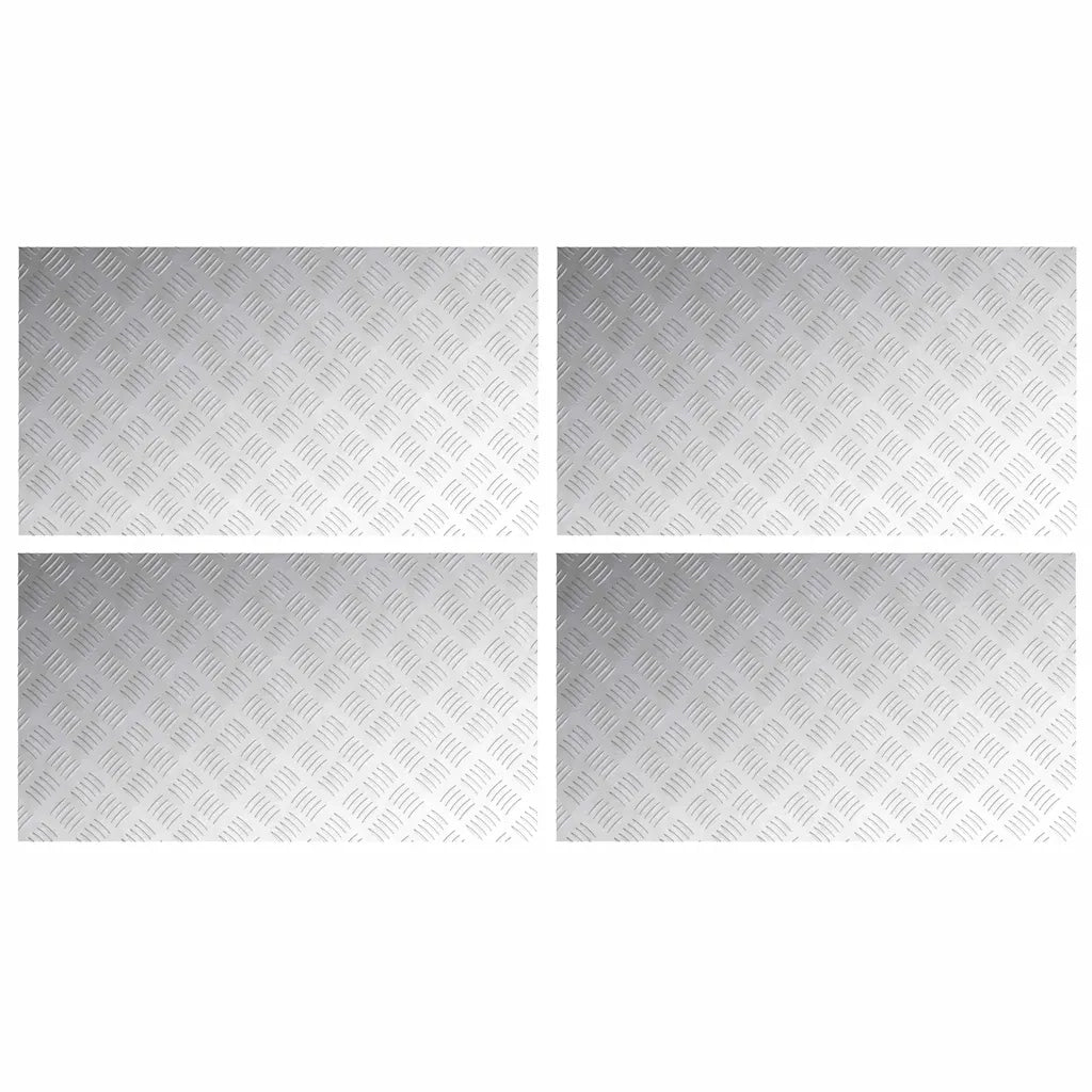 Gradini per Scale 4 pcs Argento 90 x 50 cm Alluminio 4104362