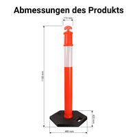 Paletti delimitatori catarifrangenti 110 cm con base ottagonale, 2 pali segnaletici stradali