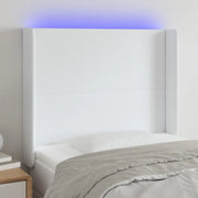 Testiera ad Orecchio-Testata con Orecchie Bianco 83x16x118/128 cm in Similpelle 724993