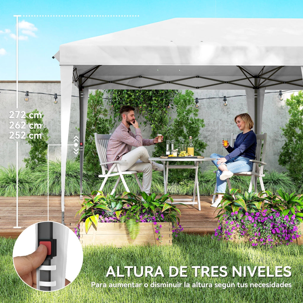 Tenda da Giardino Pieghievole 6x3 m ¨C Zephmum ¨C Grigio con Finestre e Borsa di Trasporto