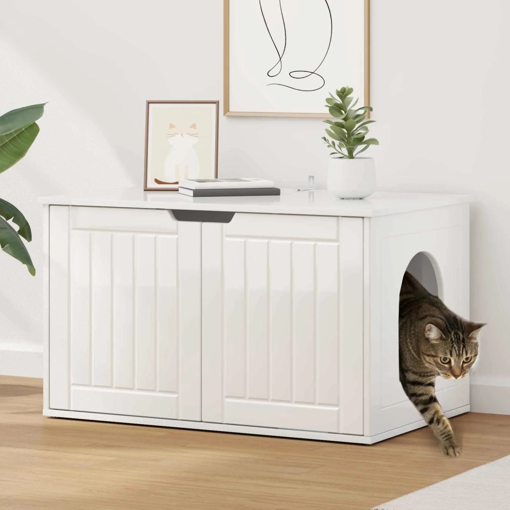 Casa per Gatti Bianco Lucido 85 x 55 x 50,5 cm CFW5179748