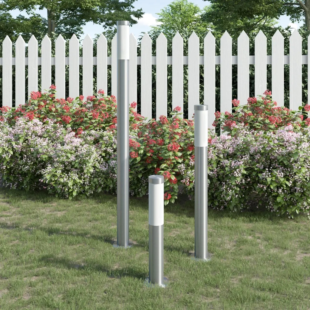 Lampioni da Giardino 3 pz Impermeabili in Acciaio Inox cod mxl 72422