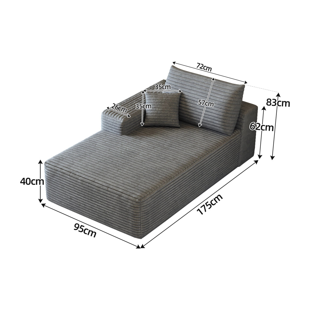 DIVANO LETTO ANGOLARE REVERSIBILE IN TESSUTO GRIGIO