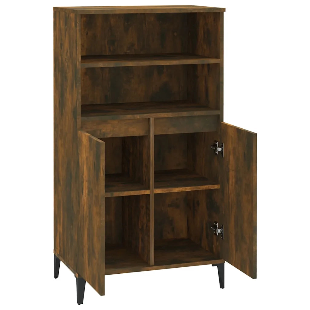 Credenza Rovere Fumo 60x36x110 cm in Legno Multistrato 821233