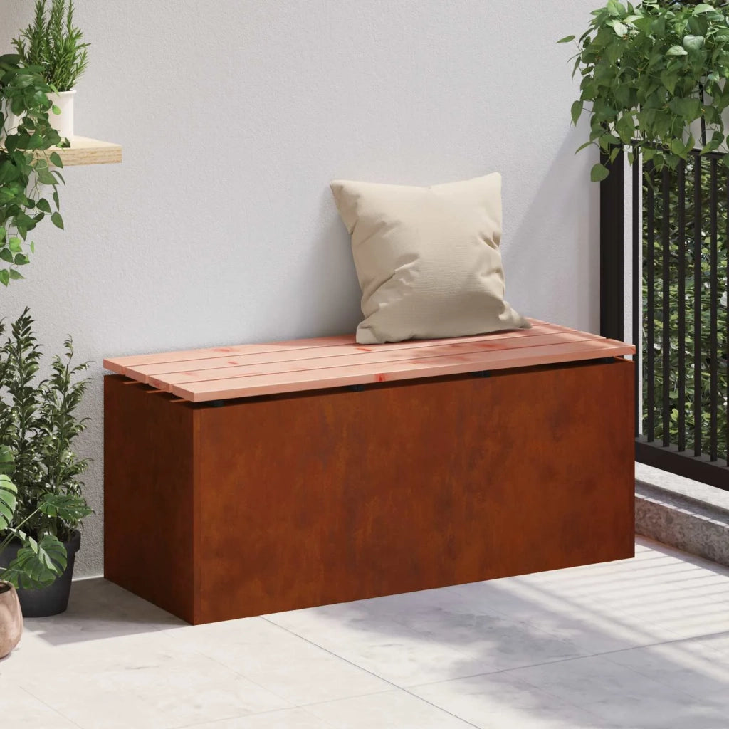 Panchina da Giardino | Panca da Giardino Ruggine 100 x 40 x 43 cm acciaio corten
