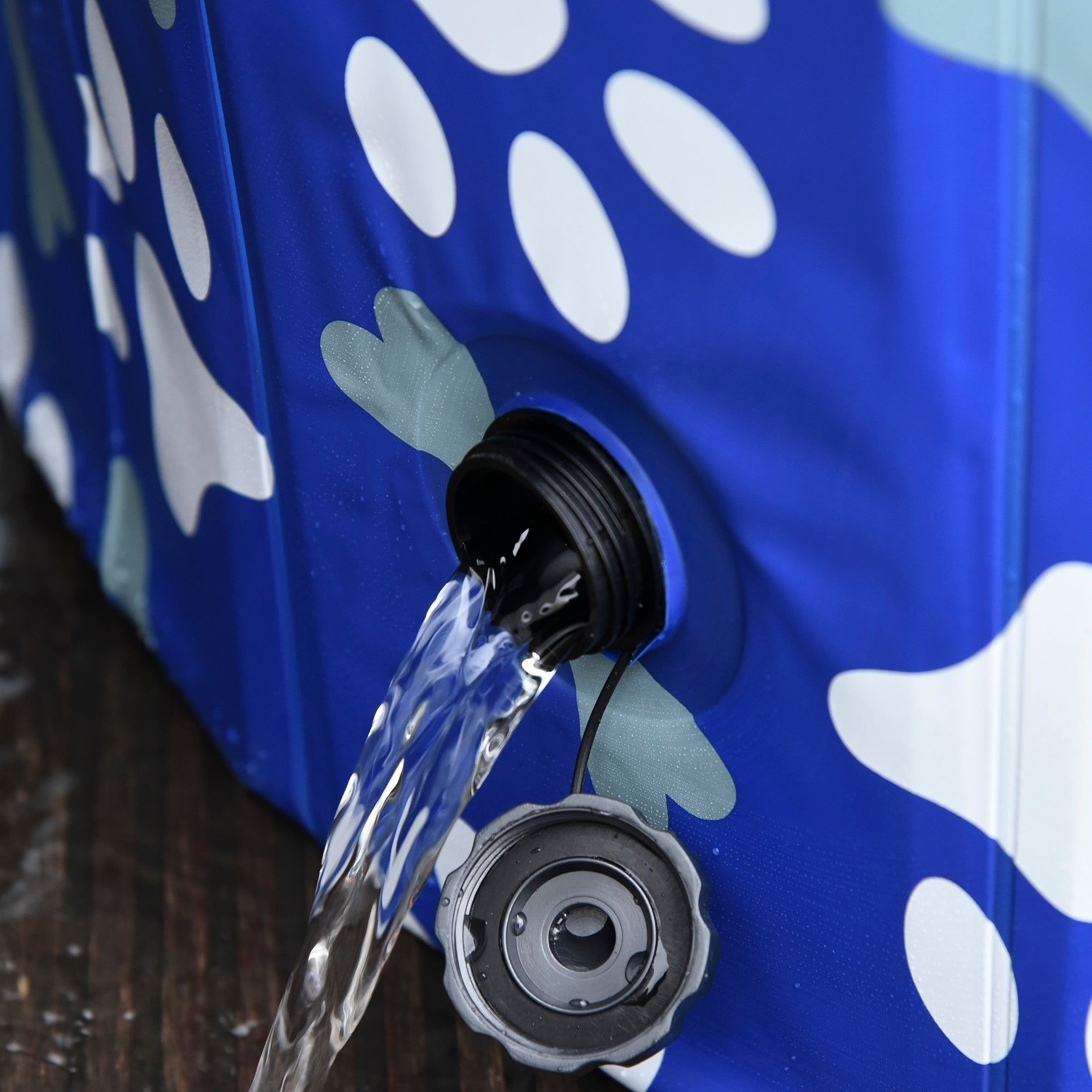 Piscina Rigida per Cani Taglia Grande Ø140x30 cm in PVC e Truciolare Blu