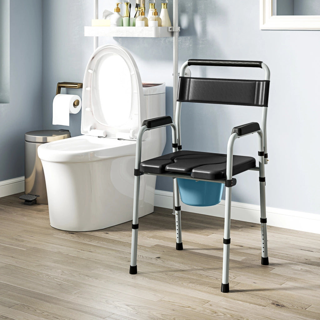 Sgabello da bagno regolabile e pieghevole ¨C zephmum ¨C nero