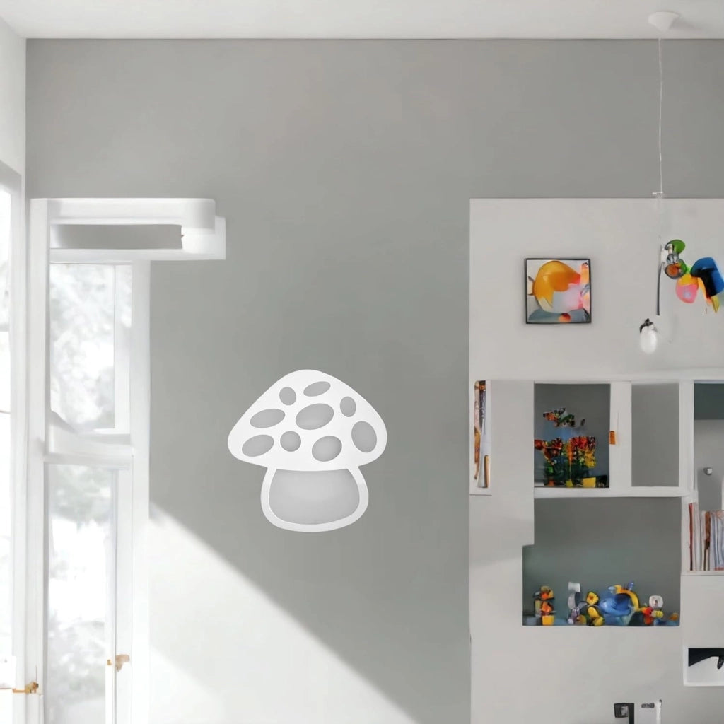 Lampada da Parete LED a Forma di Fungo 9W 630 Lumen Bianco – 3 Toni di Luce Selezionabili – Applique Cameretta Interni IP20 Design Moderno