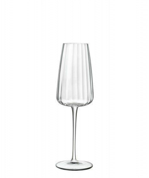 Set 4 Calice Vino Sparkling Wine in Vetro Optica 21 cl Luigi Bormioli