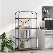 Libreria-Scaffale per Libri-Mobile di Stoccaggio Rovere artigianale 80 x 30 x 146 cm Legno multistrato 524177