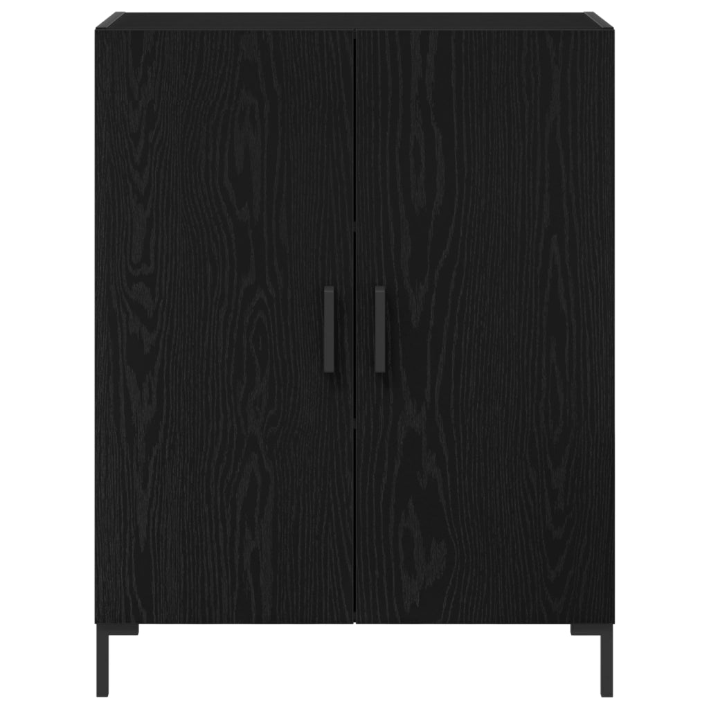 Mobile con Armadietto Nero Rovere Legno Ingegnerizzato