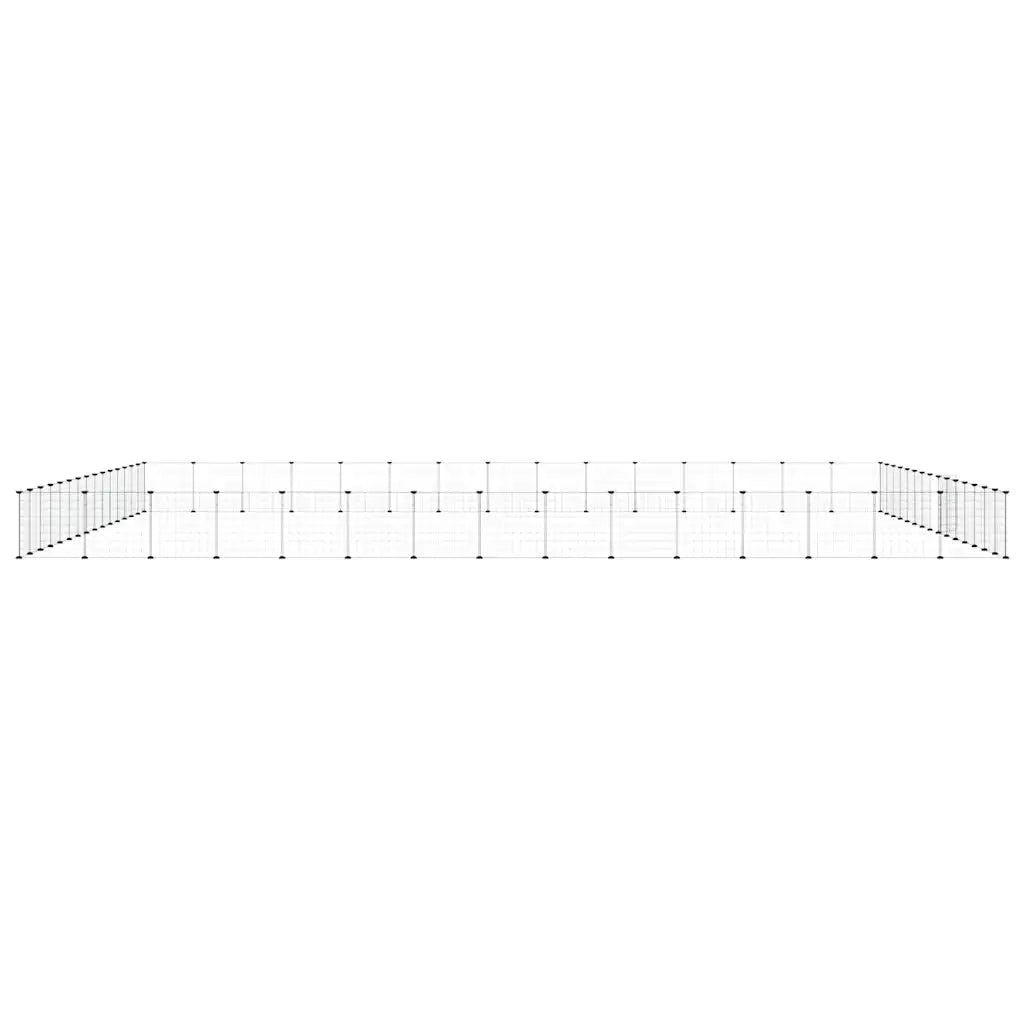 Gabbia per Animali 60 Pannelli con Porta Nera 35x35 cm Acciaio 3114024