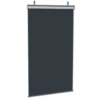 Store esterno verticale store manuale retrattile installazione senza foratura alluminio poliestere ad alta densità grigio scuro