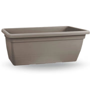 FIORIERA RETTANGOLARE ANTHEA IN PLASTICA DA 80CM COMPLETA DI SOTTOVASO Colore: Avana