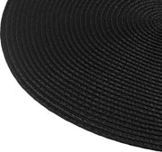 Set di tovaglie per tavolo da 12 - Tovaglia rotonda 38 cm - Resistente al calore - Lavabile - Plastica - Colore elegante nero - Sottopiedini per tavolo