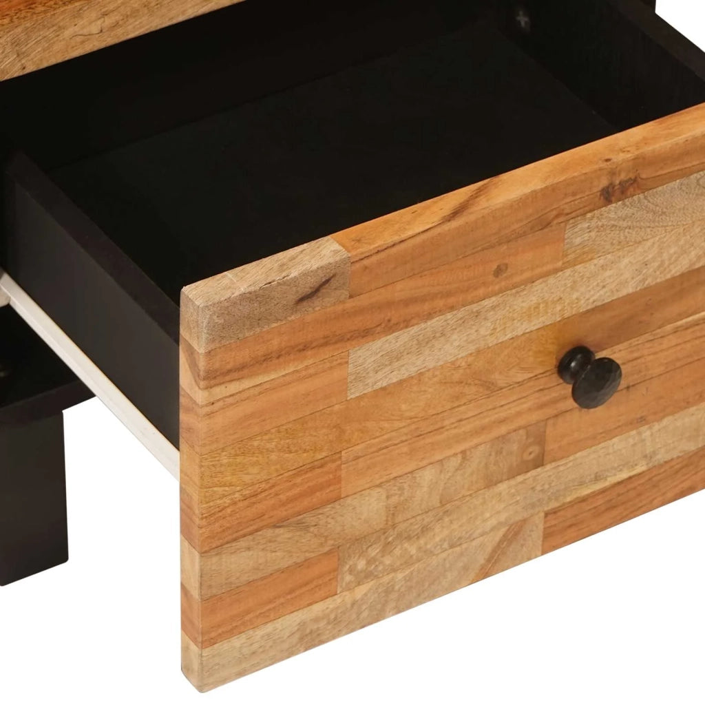 Mobile laterale Marrone 40 x 33 x 75 cm Legno di mango massello