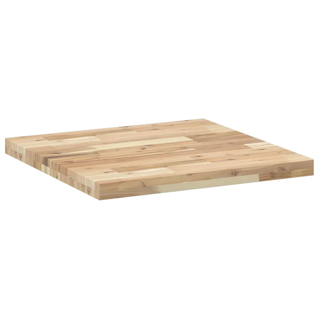Piano Tavolo | Superficie Tavolo | Piano Scrivania Quadrato 60x60x4 cm in Legno Massello di Acacia
