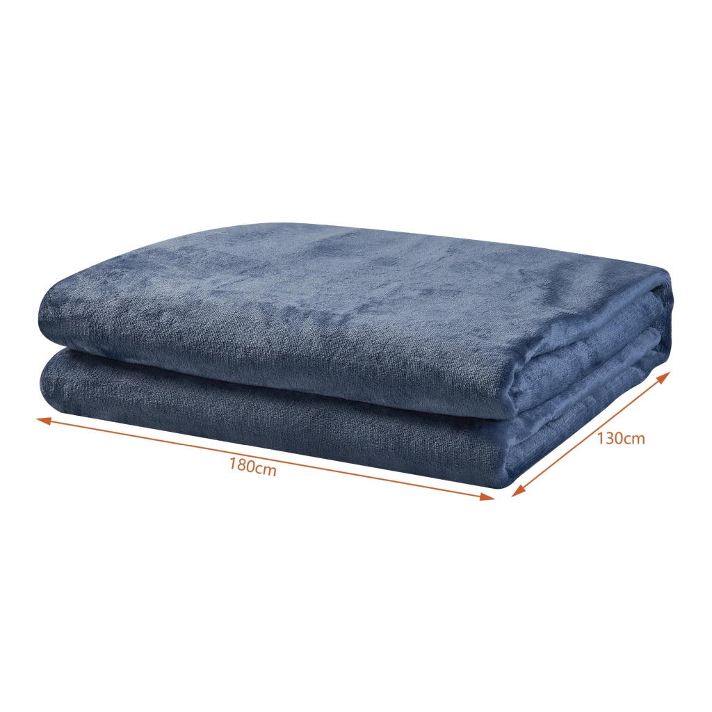 Coperta elettrica riscaldata 120 watt camera da letto 180 x 130 cm azzurro 03_0009328