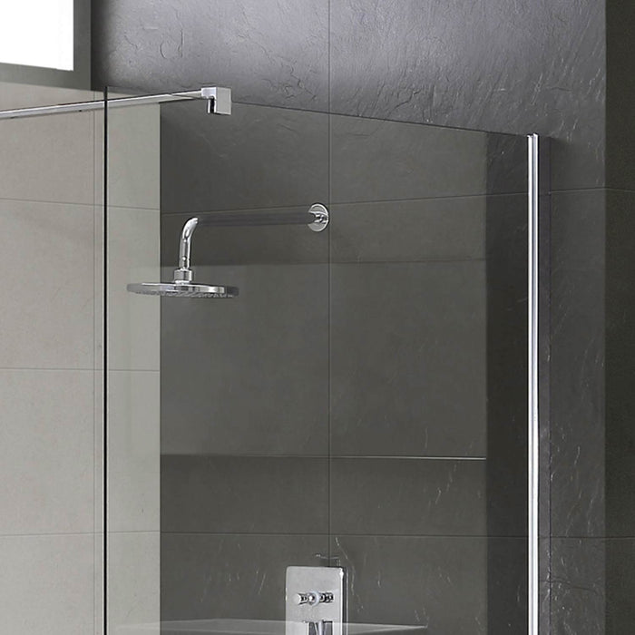 Parete Doccia Walk-In 140 cm in Cristallo Trasparente 8mm H198 Fosterberg Side