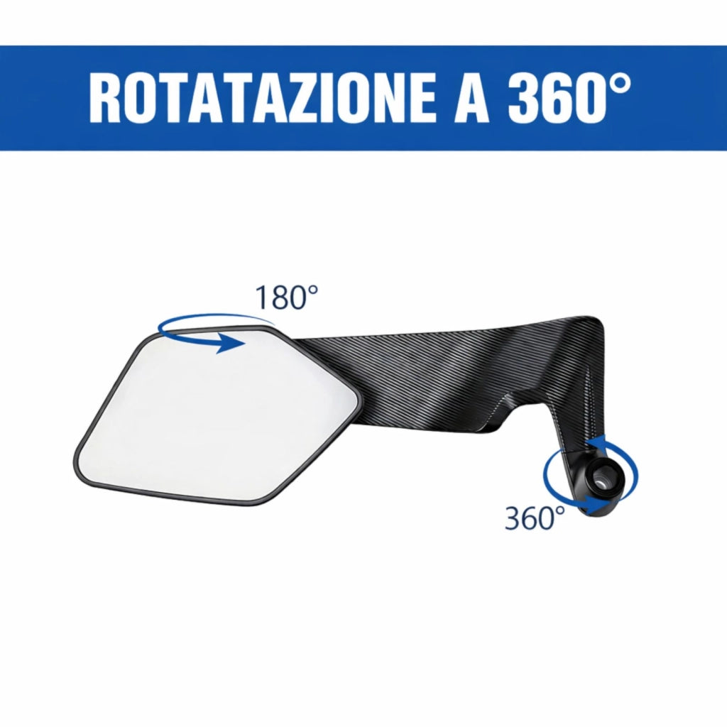 Coppia Specchietti Retrovisori Moto Cross Scooter da Manubrio Universali 175804