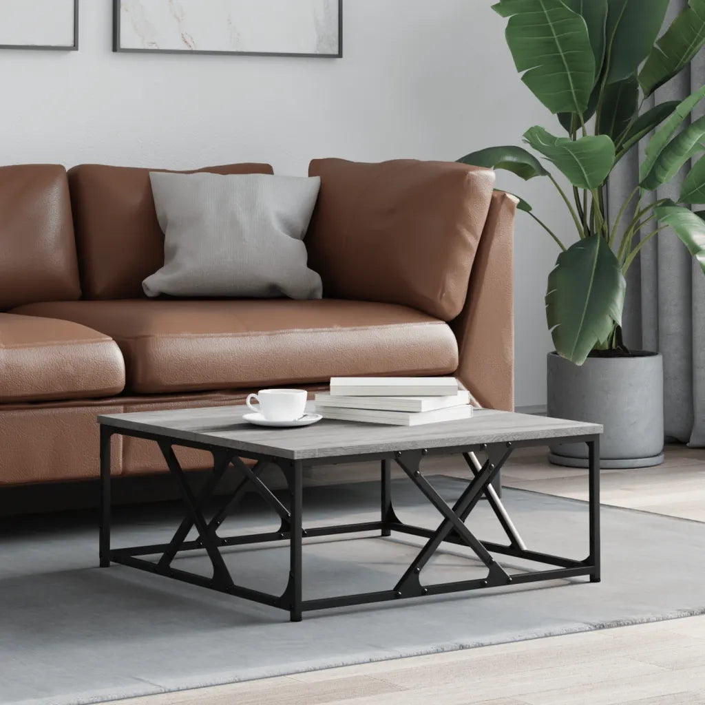 Tavolino da Salotto-Tavolino da soggiorno-Tavolo Grigio Sonoma 70x70x30 cm Legno Multistrato